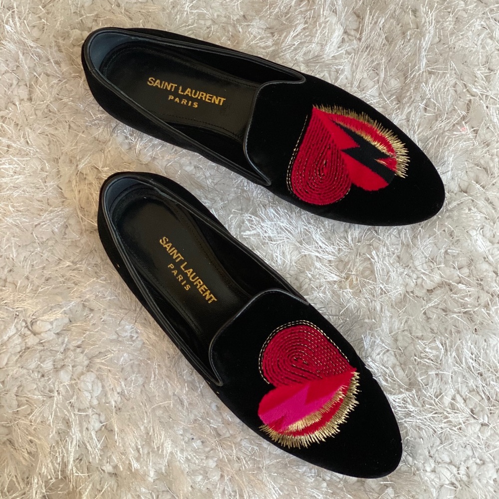 EUC Saint Laurent Smoking 05”LOVE” size 8
